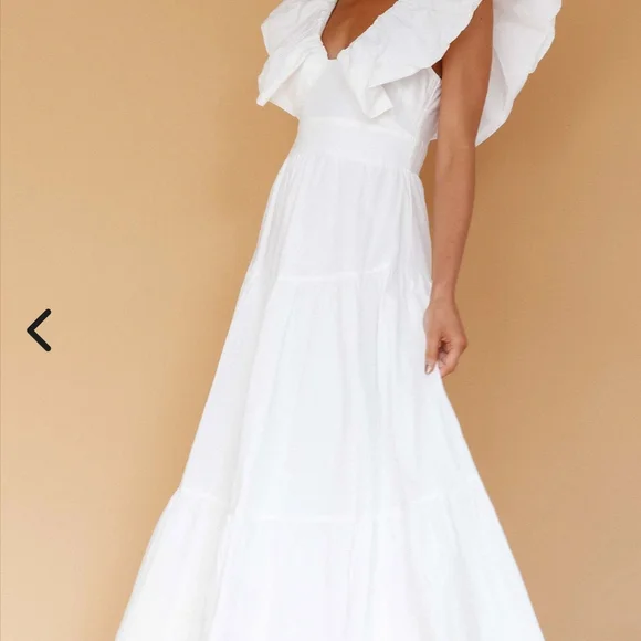 The Vintage Shop White Ruffled Tiered Maxi Dress - Picture 6 of 6
